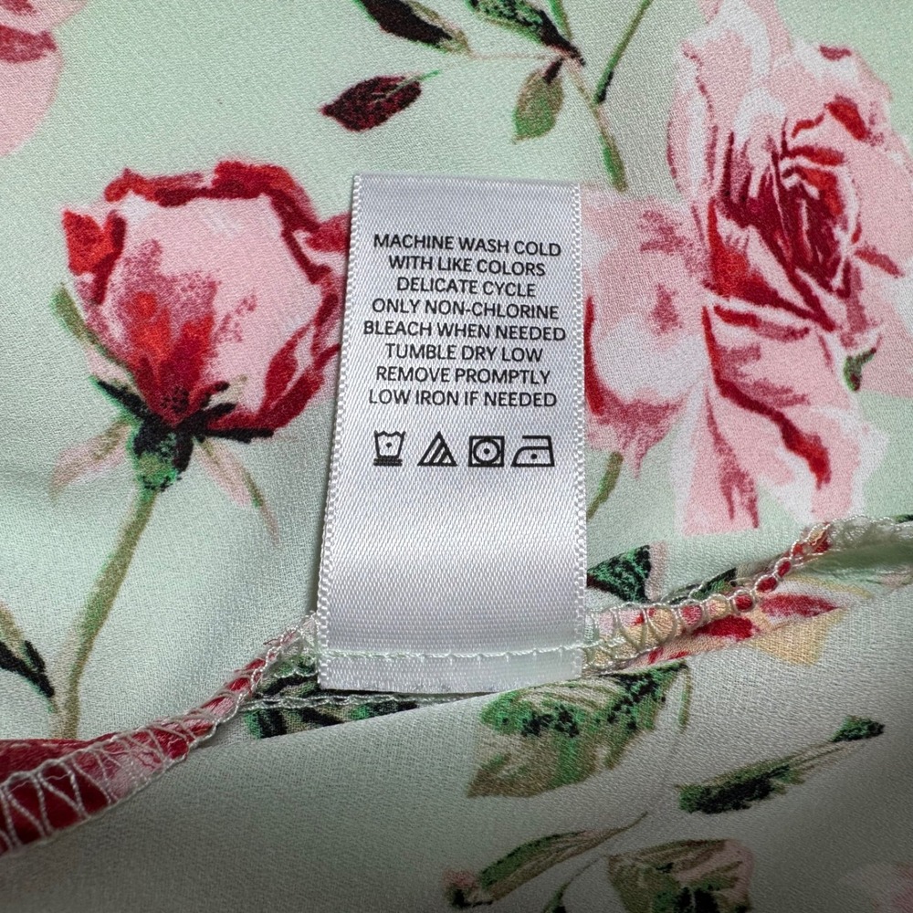 The Pioneer Woman Mint Green Floral Kimono Wrap Red Rose XXL/XXXL 912P905APW - Picture 6 of 7